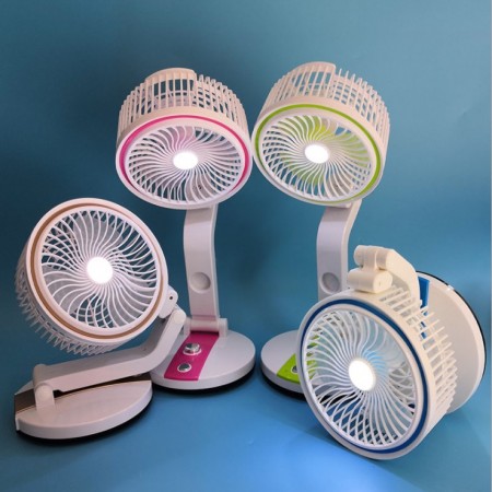 USB Rechargeable Fan With LED Lightss